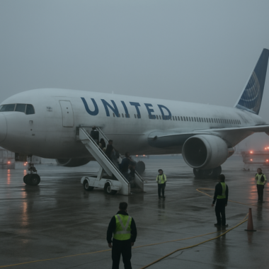 Thumbnail for United Airlines UA236 returns to Newark after a Bluetooth security alert