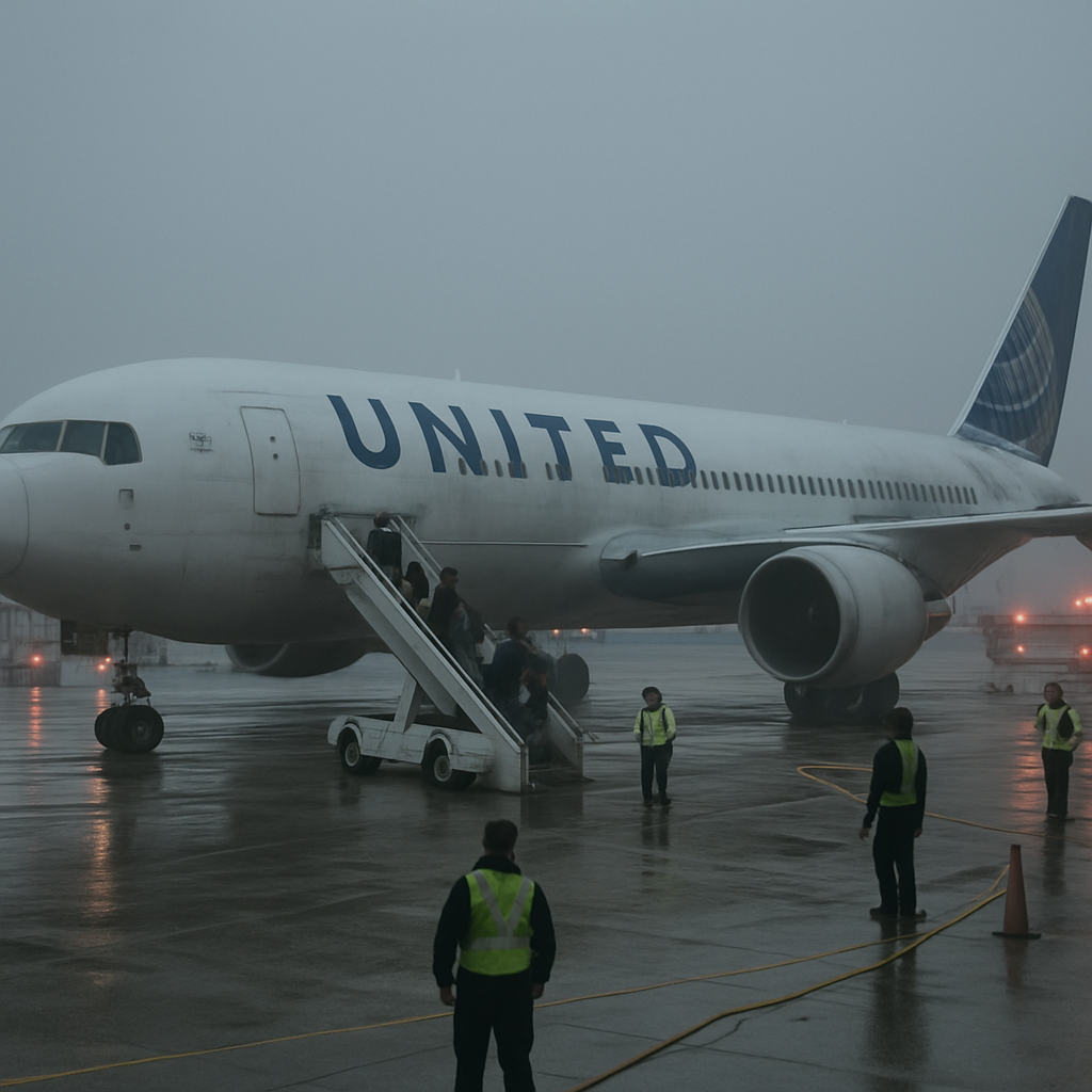 United Airlines UA236 returns to Newark after a Bluetooth security alert